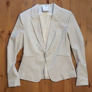 H&M 1 Button Blazer White/Grey Mix sz6